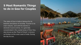 5 Most Romantic Things to do in Goa for Couples