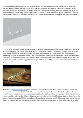 Der Leitfaden für personalisierte kette