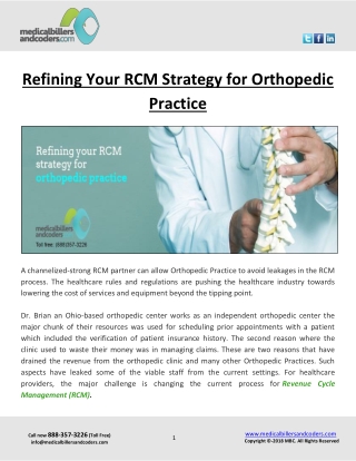 Refining Your RCM Strategy for Orthopedic Practice