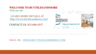 WELCOME TO BUYTILESANDMORE