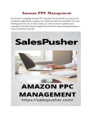 amazon ppc management.