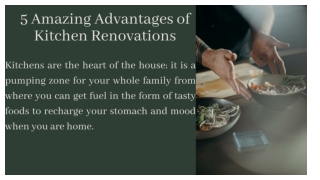 5 Amazing Advantages of Kitchen Renovations