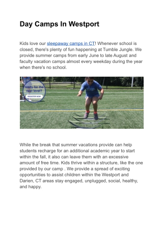 Day Camps In Westport