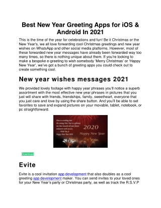 Best New Year Greeting Apps for iOS & Android In 2021