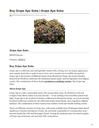 Grape Ape Soba