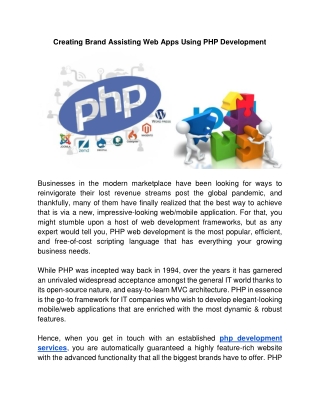 Creating Brand Assisting Web Apps Using PHP Development-converted