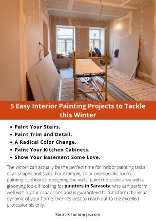 5 Easy Interior Painting Projects to Tackle this Winter