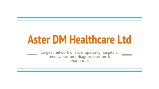 Aster DM Healthcare - India