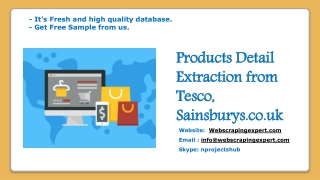 Products Detail Extraction from Tesco, Sainsburys.co.uk
