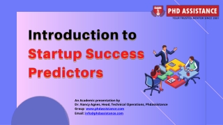 Introduction To Startup Success Predictors - Phdassistance