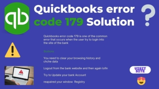 Quickbooks Error code 179 solution