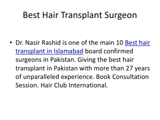 Best Hair Transplant Surgeon