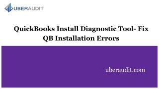 QuickBooks Install Diagnostic Tool- Fix QB Installation Errors