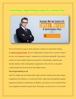 3 Extraordinary Digital Writing Academy For Academic Help