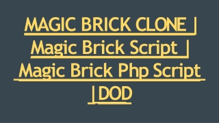 Readymade Magic Brick Clone Script - Scriptstore.in