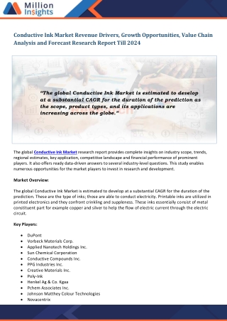 Conductive Ink Market