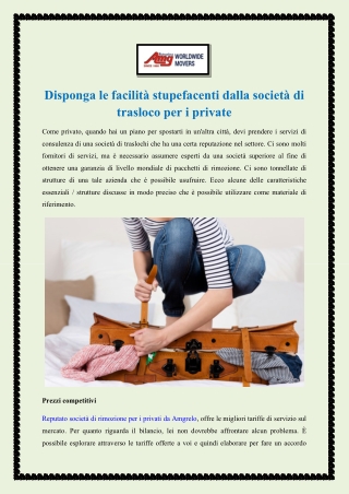 Disponga le facilità stupefacenti dalla società di trasloco per i private