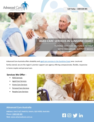 AGED CARE SERVICES IN SUNSHINE COAST