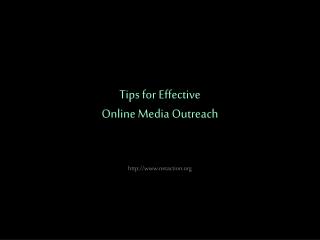 Tips for Effective Online Media Outreach