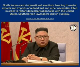 N.Korea wants sanctions eased to restart talks with US | News Agency in Michigan