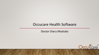 Doctor Diary Modules