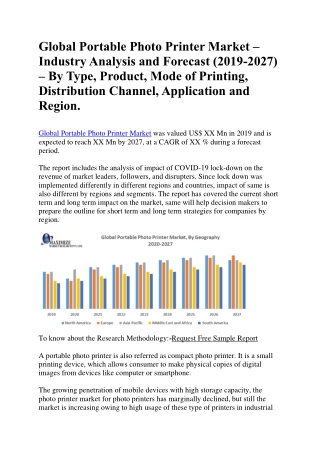 Global Portable Photo Printer Market