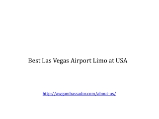 Best Las Vegas Airport Limo at USA