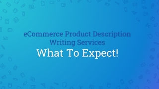 eCommerce Product Description Writing Services  What To Expect