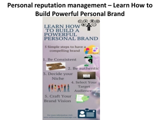 Personal reputation management – Learn How to Build Powerful Personal Brand