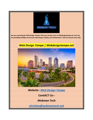 Web Design Tampa  Webdesigntampa.net
