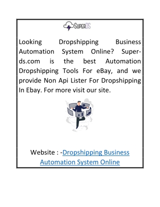 Dropshipping Business Automation System Online | Super-ds.com