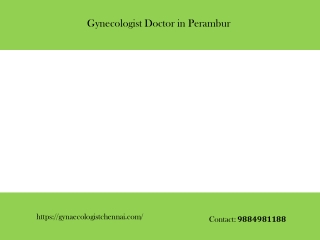 Gynecologist Doctor in Perambur