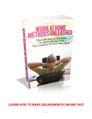 Best Work at Home Methods Unleashed