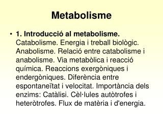 Metabolisme