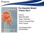 The Swedish Model Vision Zero