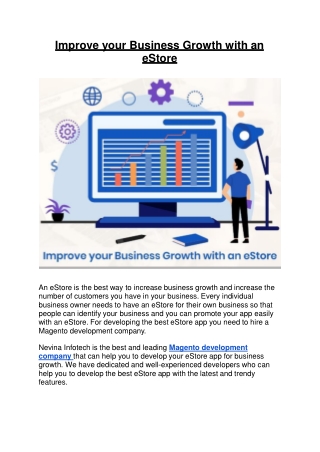 Improve your Business Growth with an eStore