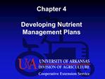Chapter 4 Developing Nutrient Management Plans