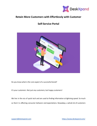 Retain More Customers Effortlessly with Customer Self-Service Portal