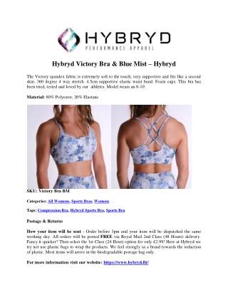 Hybryd Victory Bra & Blue Mist – Hybryd