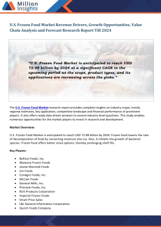 U.S. Frozen Food Market