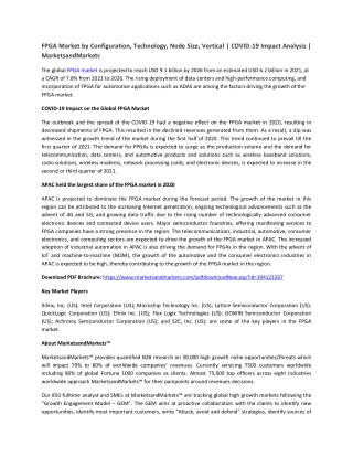 FPGA Market with COVID-19 Impact Analysis