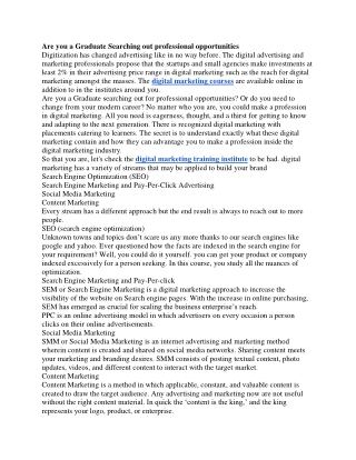 Are you a Graduate Searching out professional opportunities