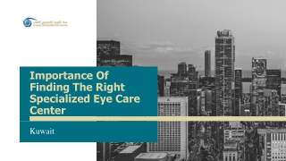 Importance Of Finding The Right Specialized Eye Care