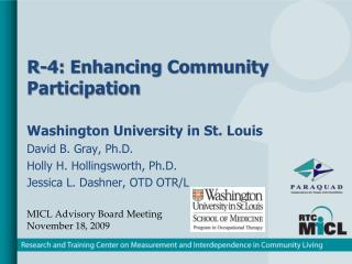 R-4: Enhancing Community Participation