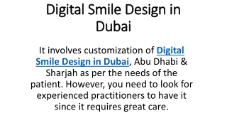 Digital Smile Design in Dubai