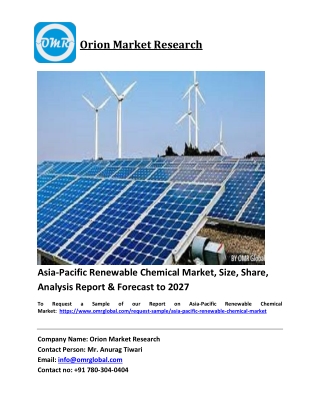 Asia-Pacific Renewable Chemical Market Trends, Size, Competitive Analysis and Fo
