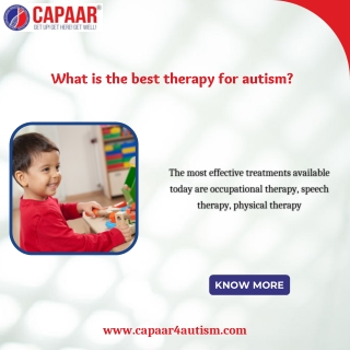 Best Therapy for Autism - Best Autism Centres in Bangalore - CAPAAR