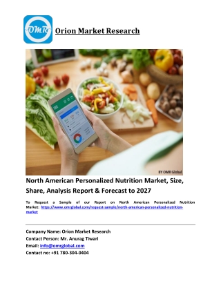 North American Personalized Nutrition Market Trends, Size, Competitive Analysis