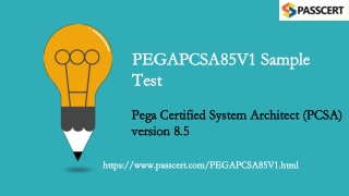 2021 Updated  Pega Certified System Architect (PCSA) PEGAPCSA85V1 Real Dumps