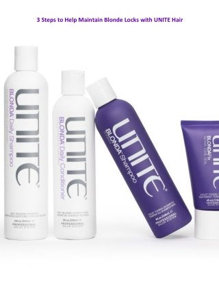3 Steps to Help Maintain Blonde Locks with UNITE Hair